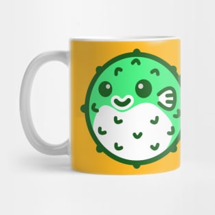 Blowfish Logo Green Mug